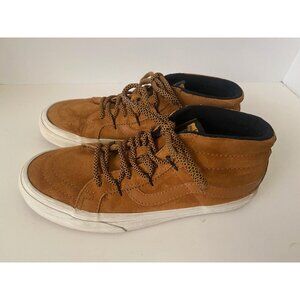 Vans Sk8 Hi MTE Shoes Men Size 7 Women 8.5 Gold/Gold Sneakers Hiking Scotchguard